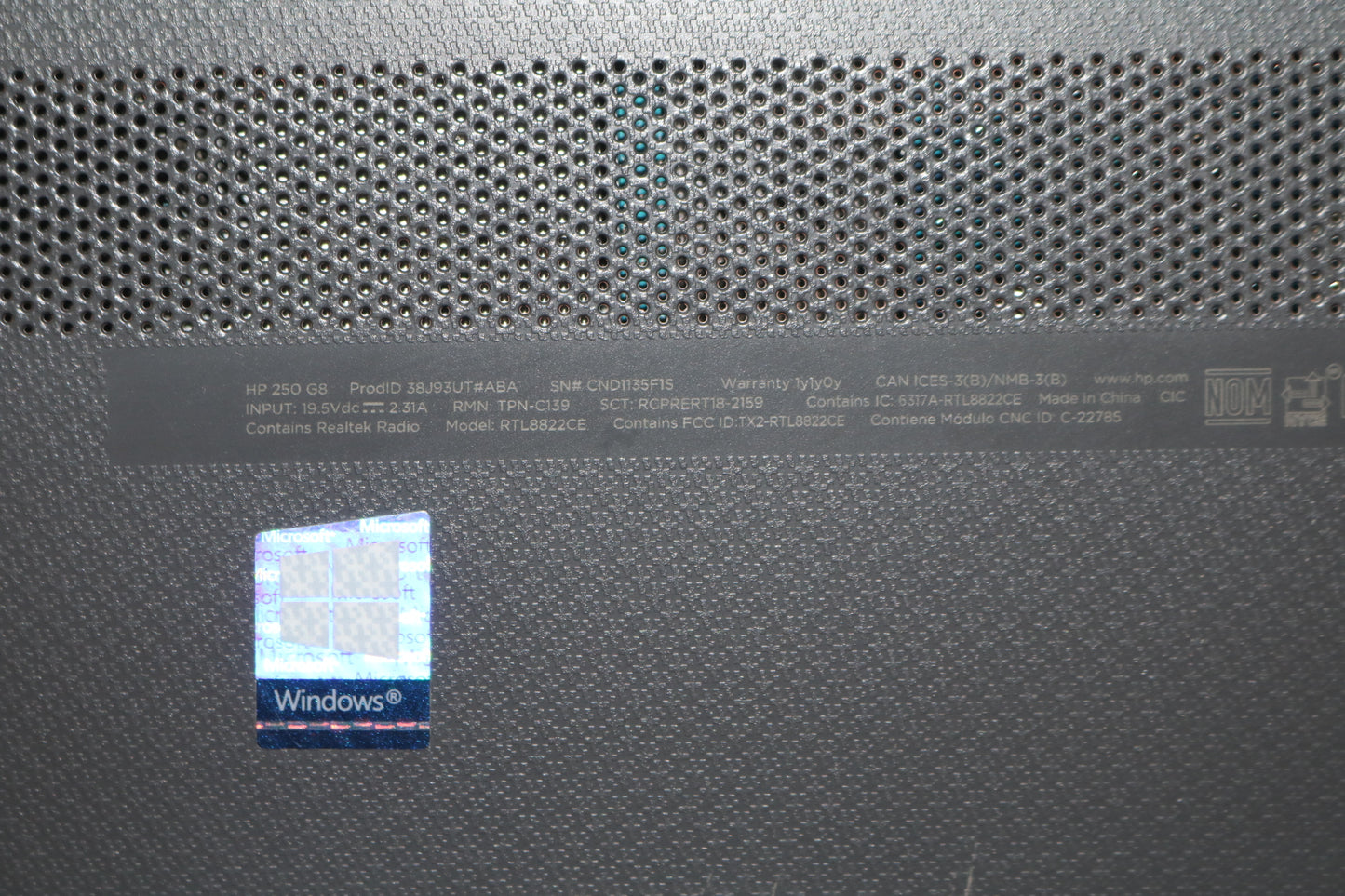 HP 250 G8 Notebook PC 15.6" Intel Core i3-1005G1 256GB SSD 8GB RAM