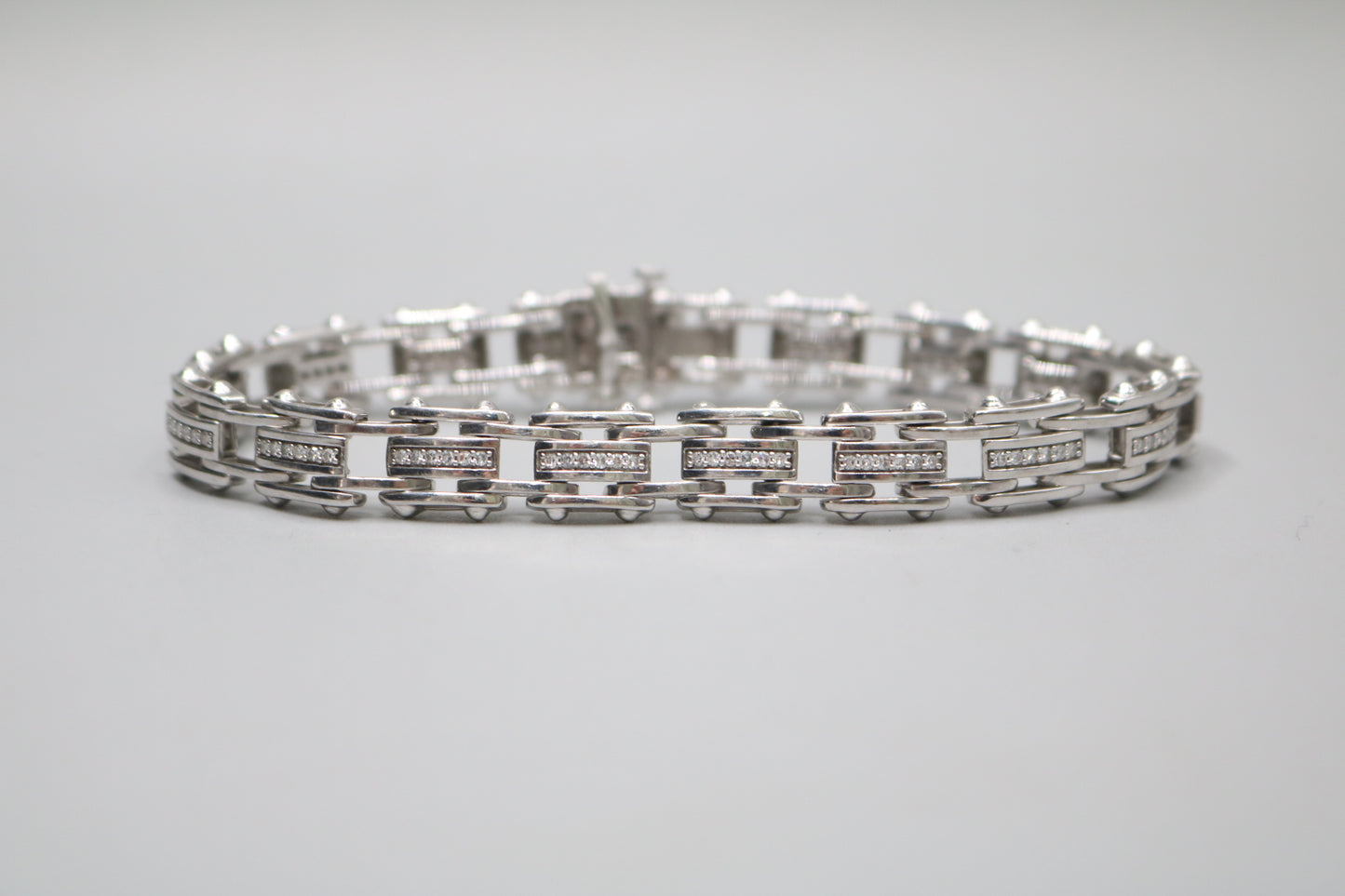 SILVER TENNIS BRACELET WITH LAB GROW DIAMONDS