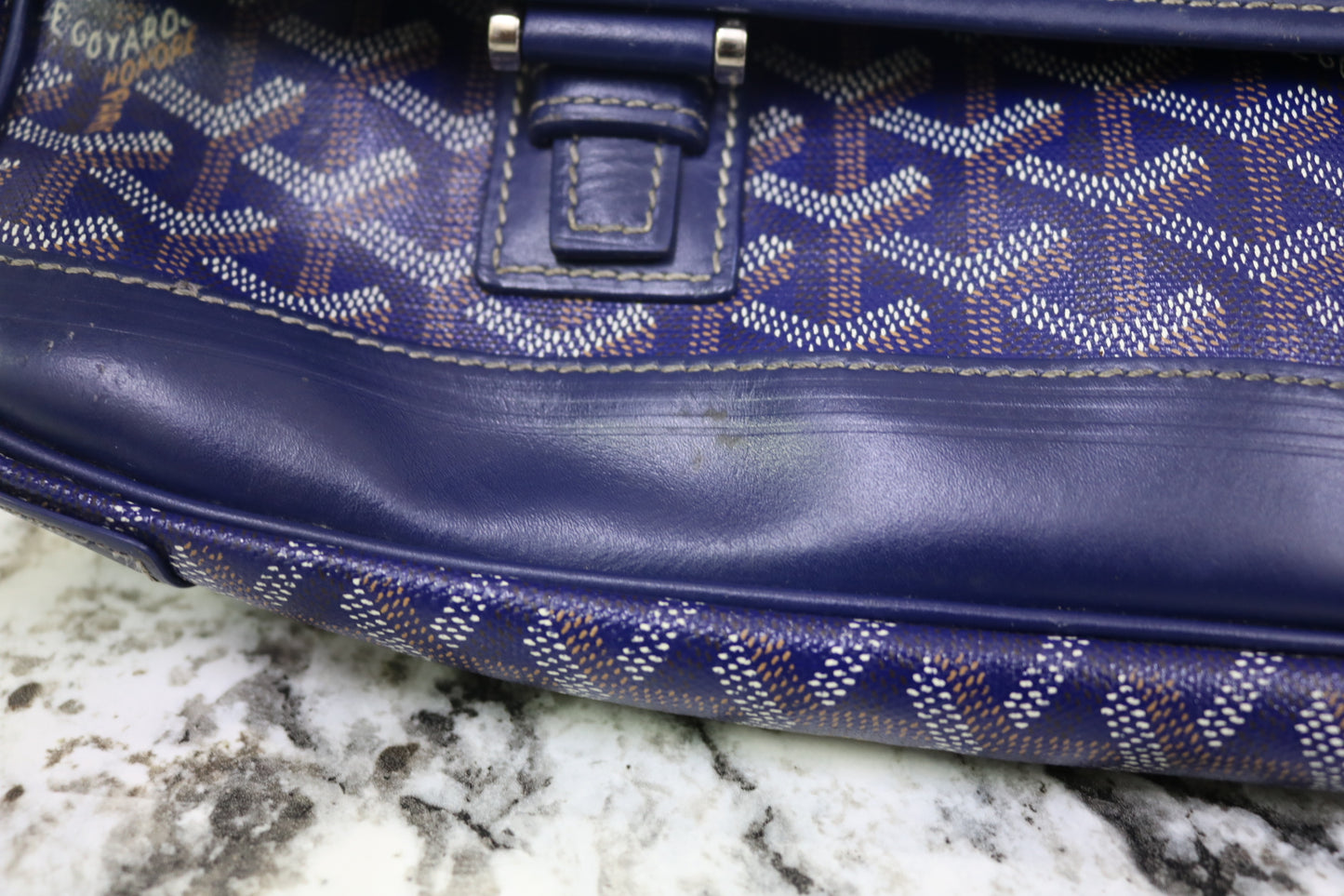 Goyard Grand Bleu GM Blue Messenger Bag (Local Purchase Only)
