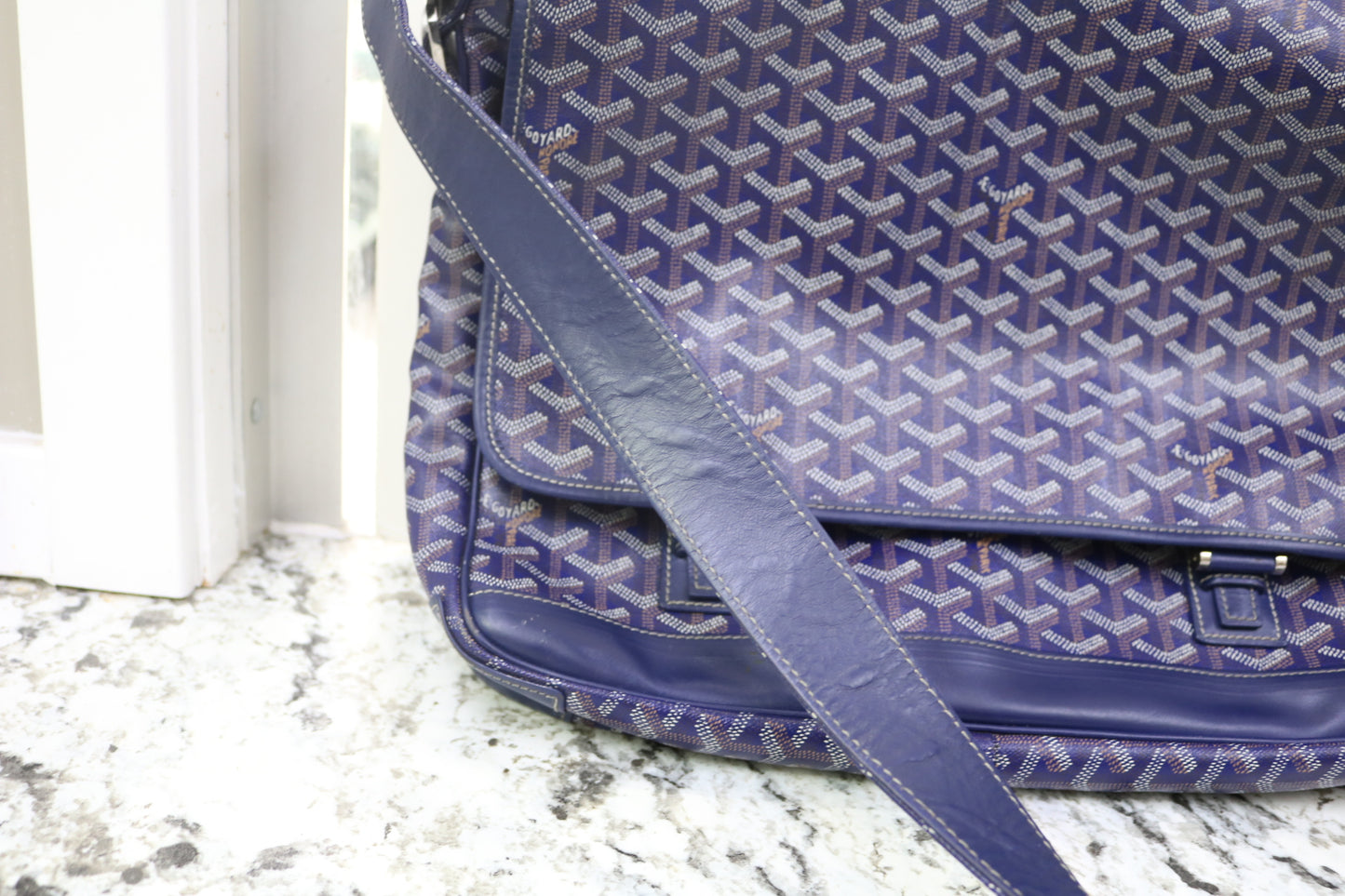 Goyard Grand Bleu GM Blue Messenger Bag (Local Purchase Only)
