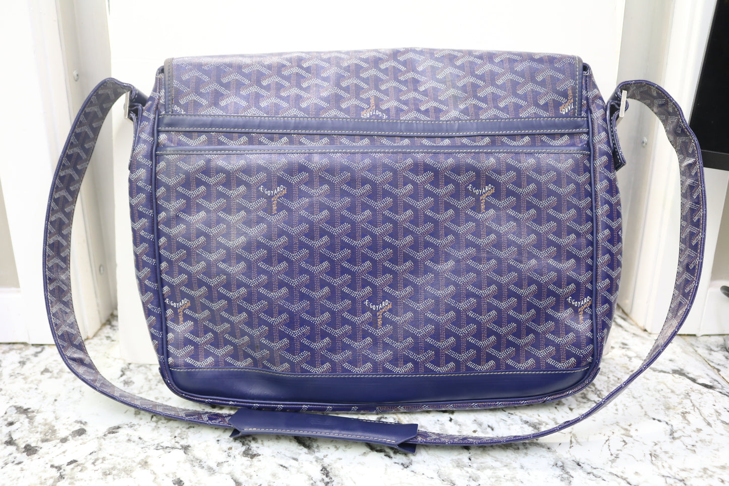 Goyard Grand Bleu GM Blue Messenger Bag (Local Purchase Only)