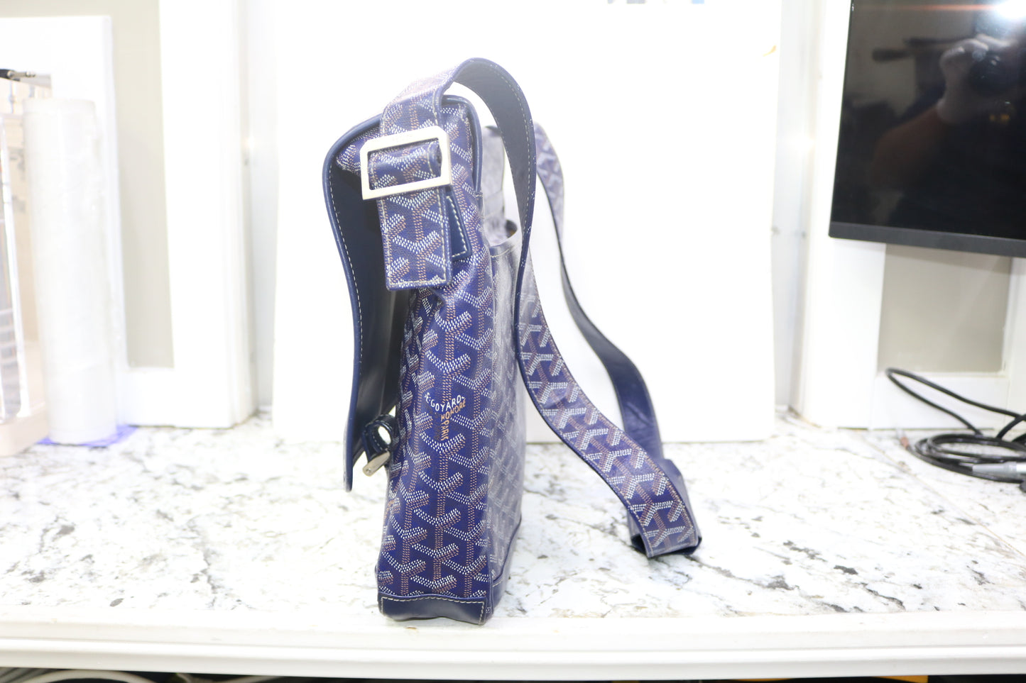 Goyard Grand Bleu GM Blue Messenger Bag (Local Purchase Only)