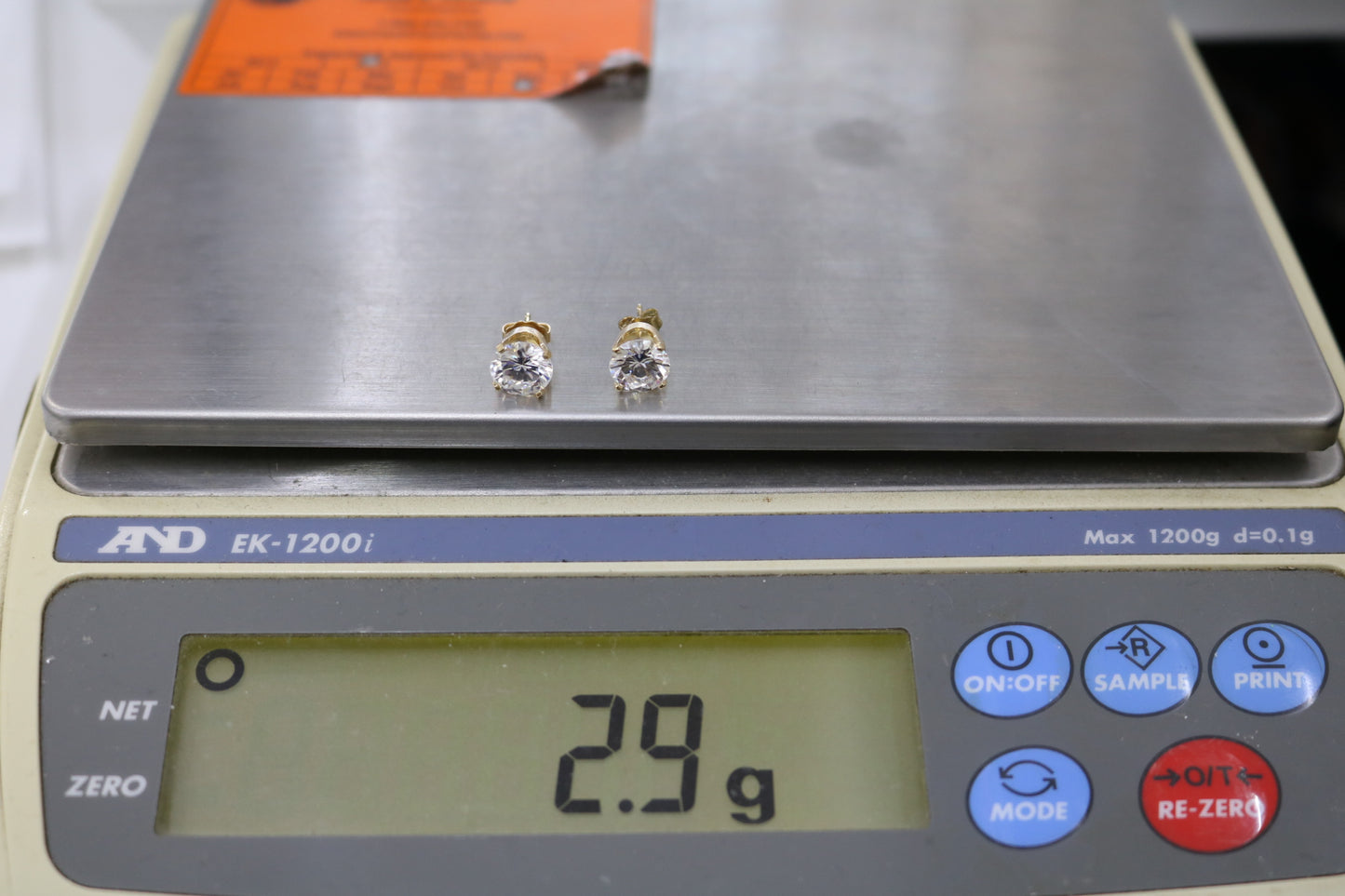 14K Yellow Gold Stud Earrings (2.9 Grams)