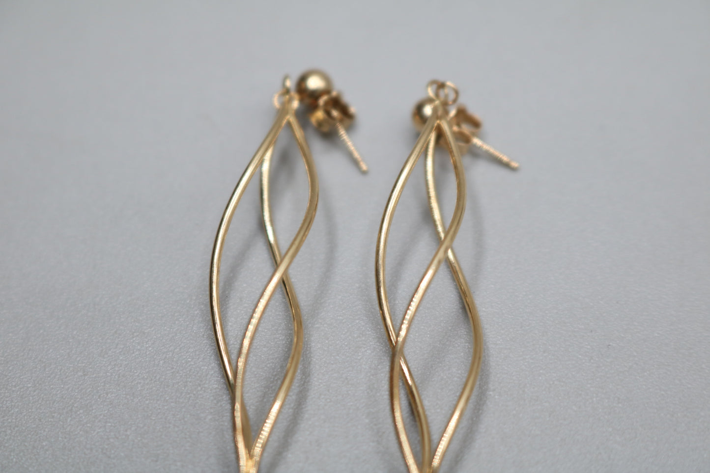 14K Fancy Spiral Earrings