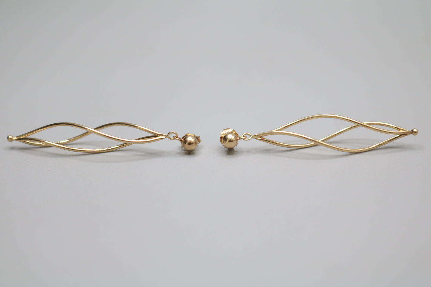 14K Fancy Spiral Earrings