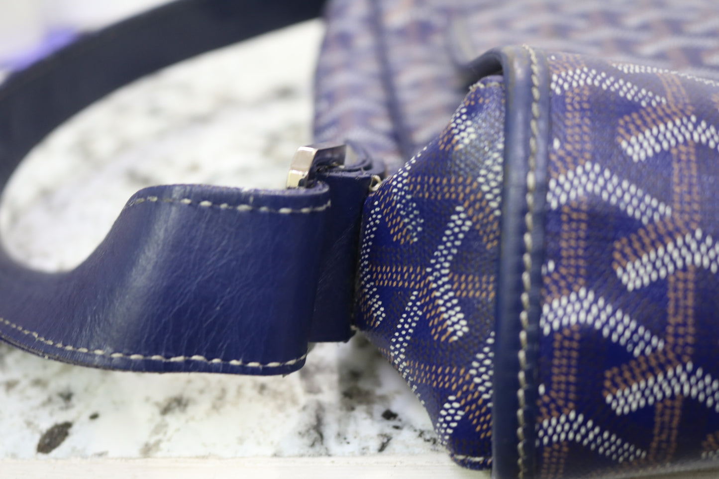 Goyard Grand Bleu GM Blue Messenger Bag (Local Purchase Only)