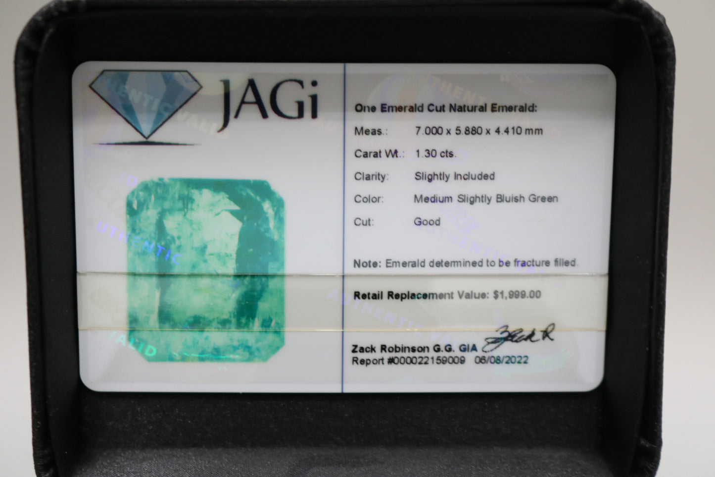 Emerald Cut Natural Emerald (1.30 cts)