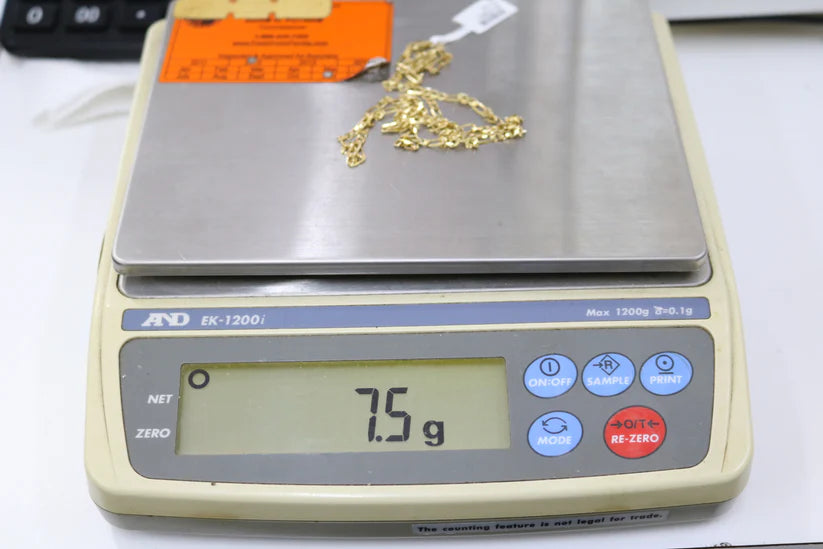 14-Karat Yellow Gold Figaro Style Chain of 24 Inches