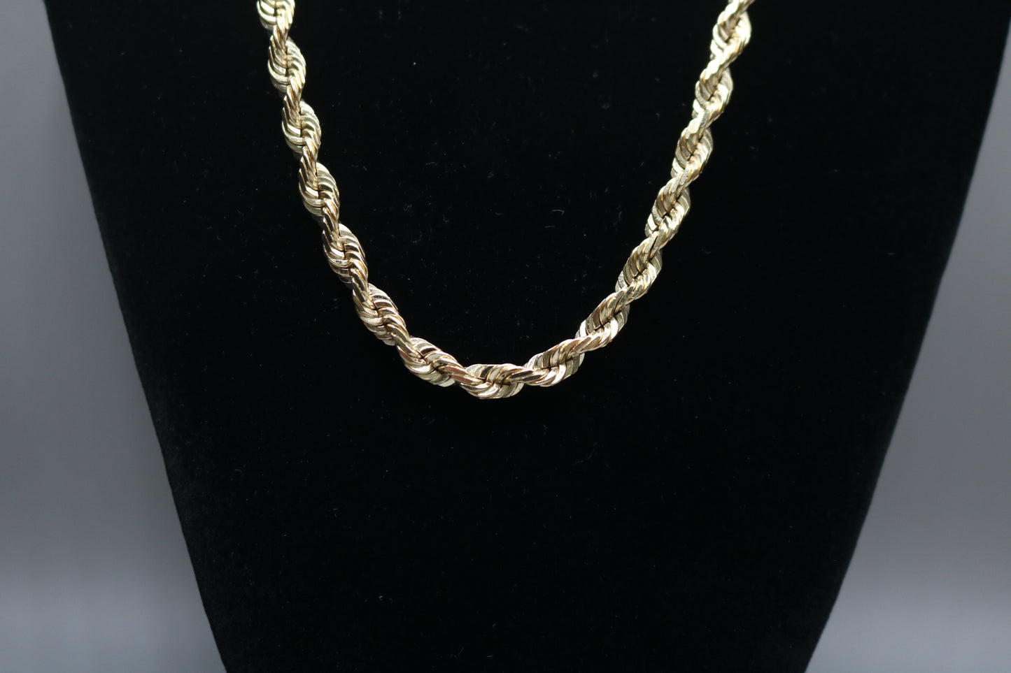 14K Yellow Gold Rope Necklace (24 Inches) (Local Purchase Only)