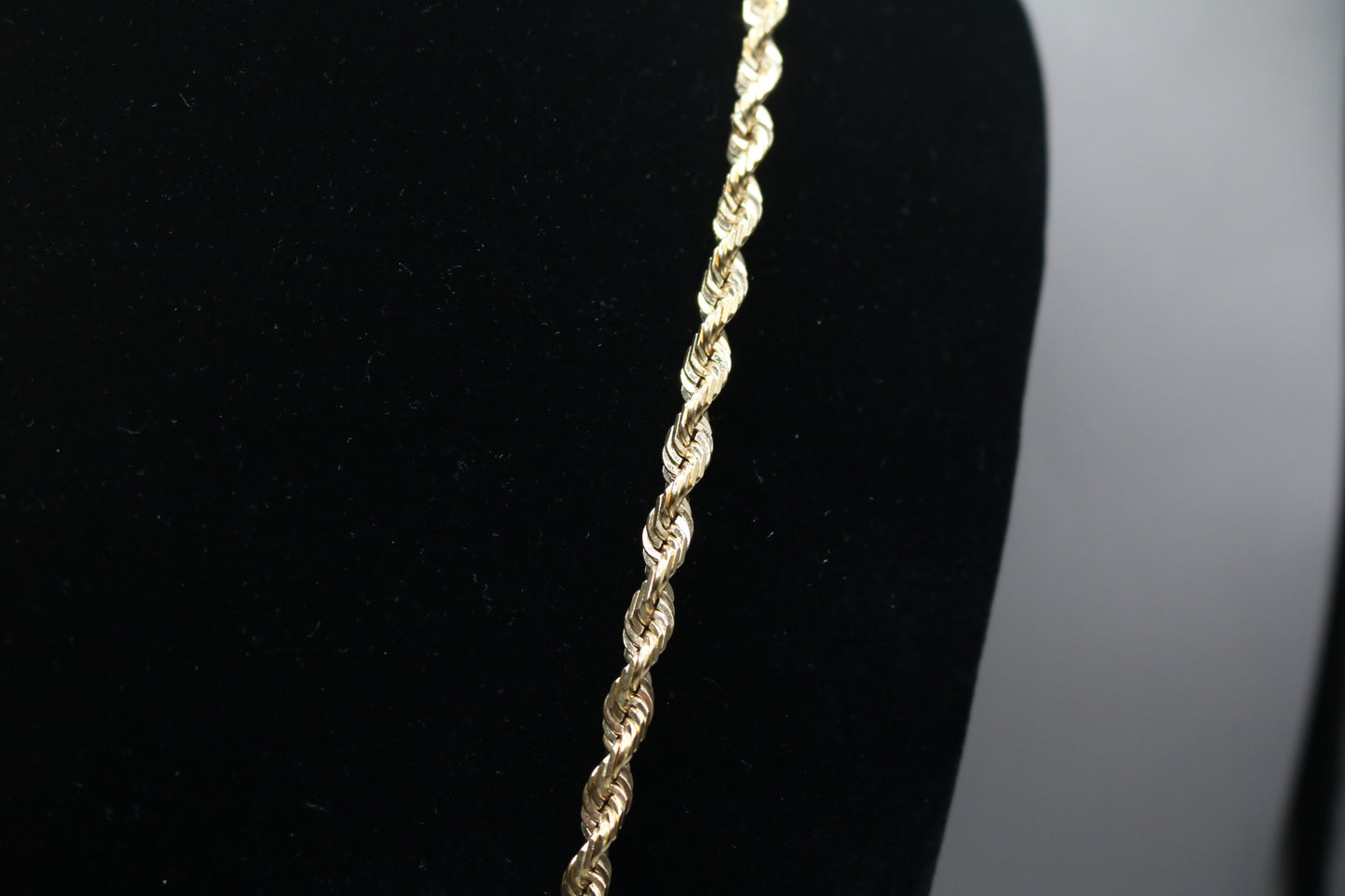 14K Yellow Gold Rope Necklace (24 Inches) (Local Purchase Only)