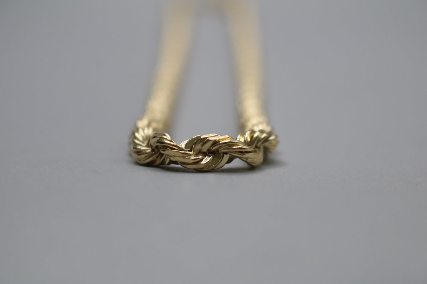 14K Yellow Gold Rope Necklace (24 Inches) (Local Purchase Only)