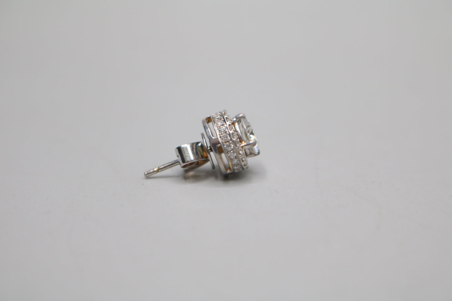 18K White Gold Moissanite & Diamond Stud Earrings (2.00 CTW & 0.80 CTW)