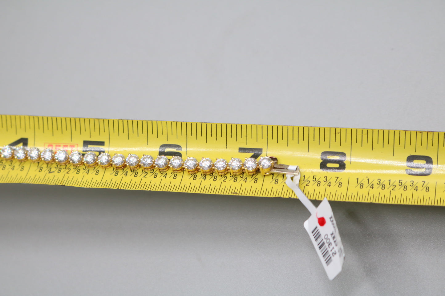 18K Yellow Gold Classic Diamond Tennis Bracelet (10.30 CTTW) (Local Purchase Only)