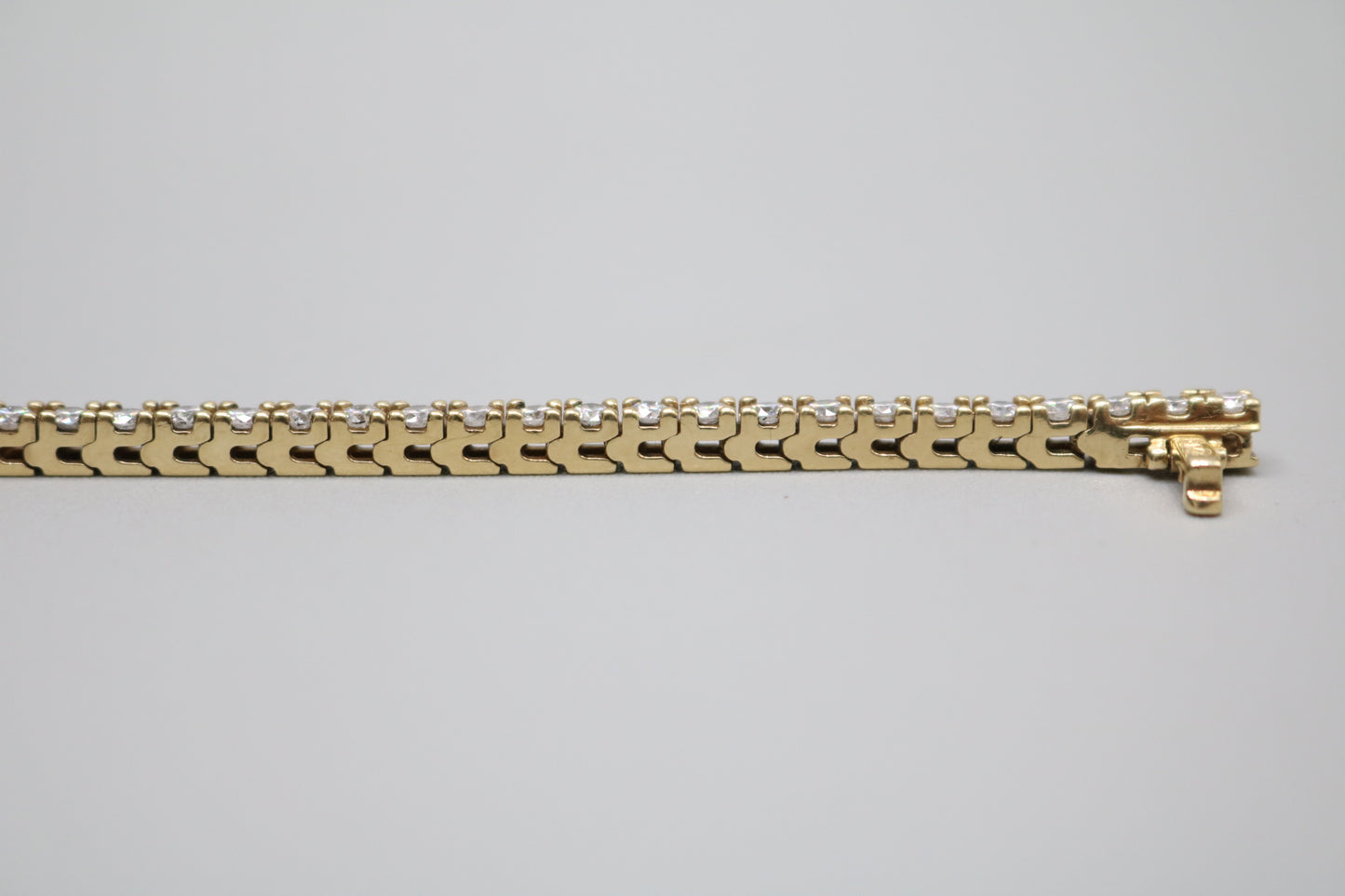14K Yellow Gold Diamond Tennis Bracelet (3.75 CTW) (Local Purchase Only)