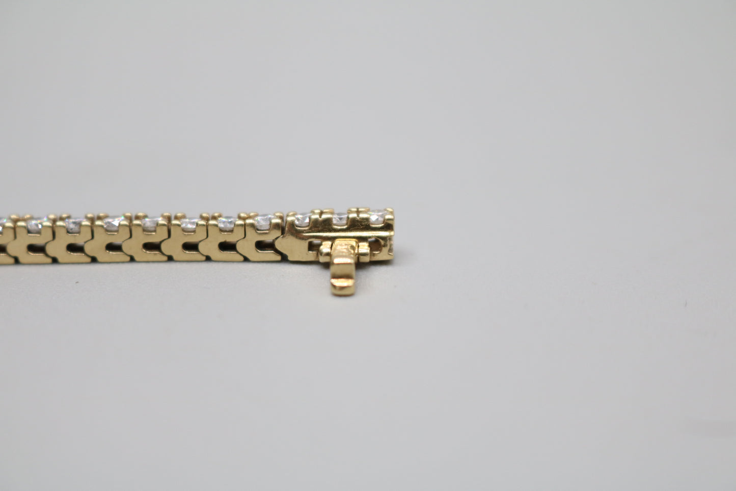 14K Yellow Gold Diamond Tennis Bracelet (3.75 CTW) (Local Purchase Only)