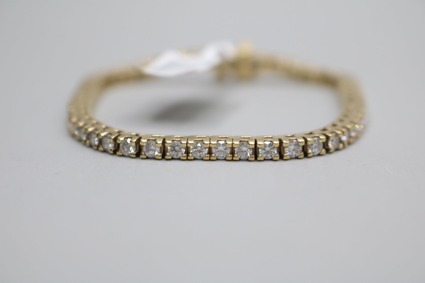 14K Yellow Gold Diamond Tennis Bracelet (3.75 CTW) (Local Purchase Only)