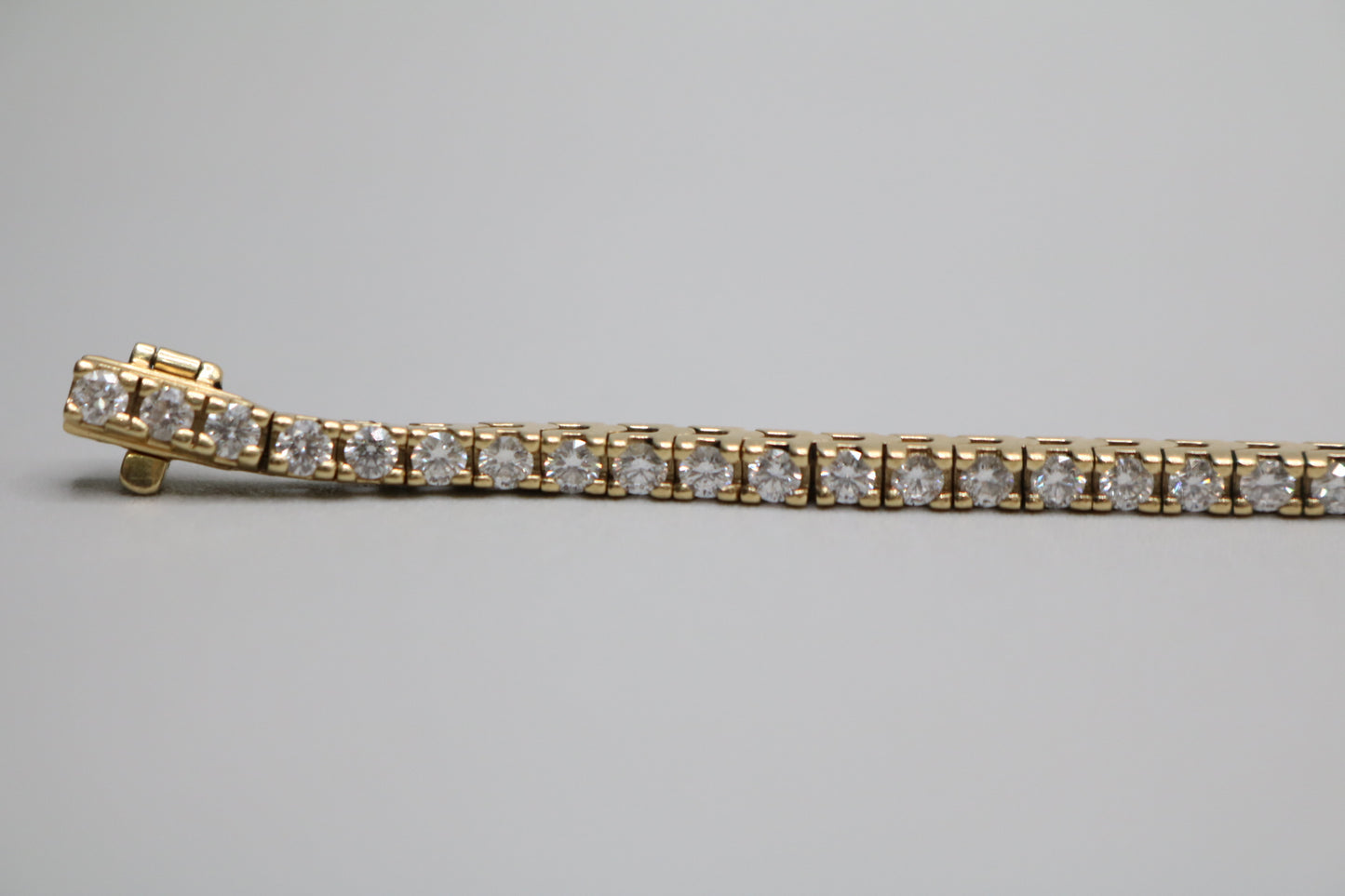 14K Yellow Gold Diamond Tennis Bracelet (3.75 CTW) (Local Purchase Only)