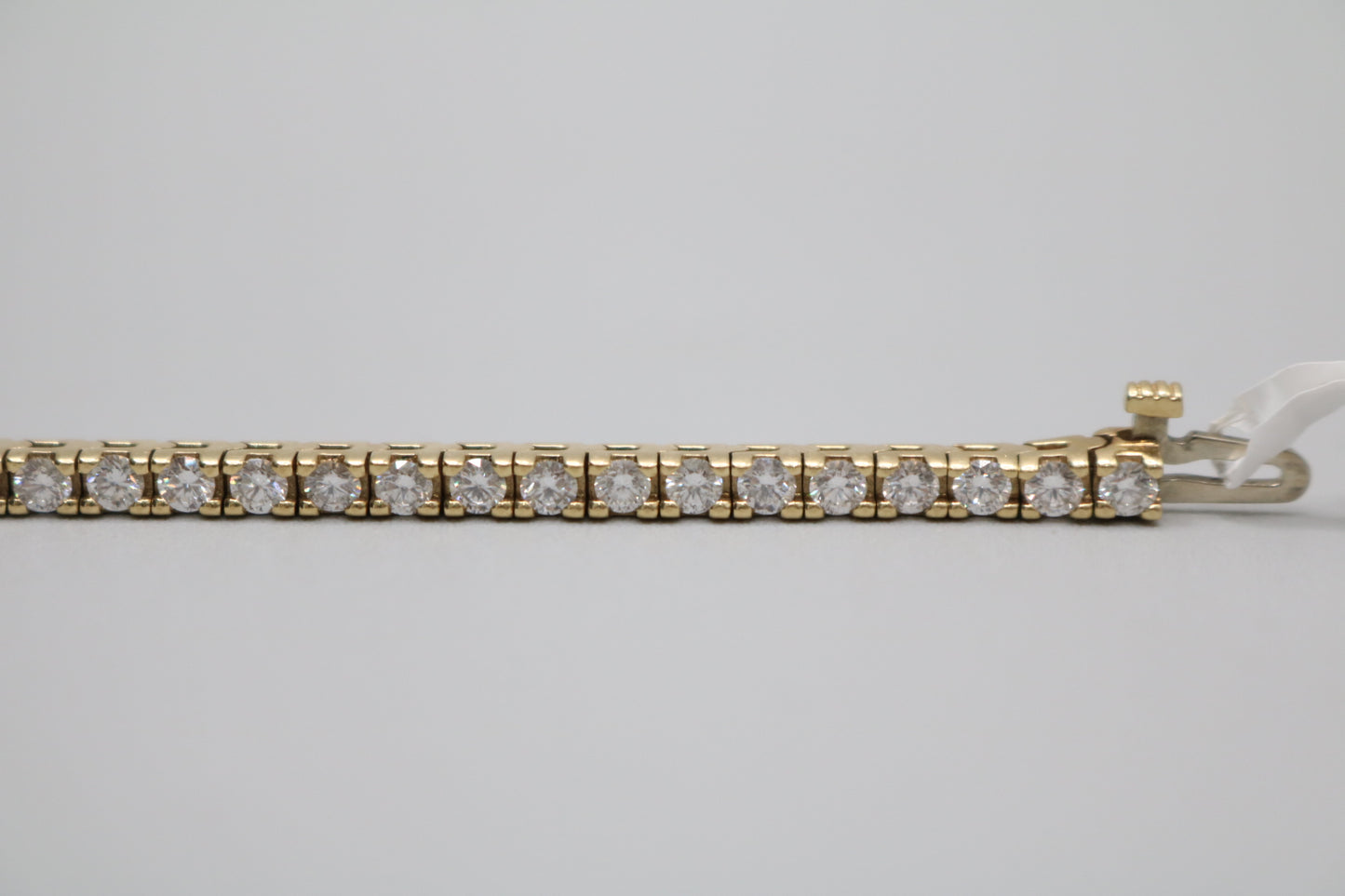 14K Yellow Gold Diamond Tennis Bracelet (3.75 CTW) (Local Purchase Only)