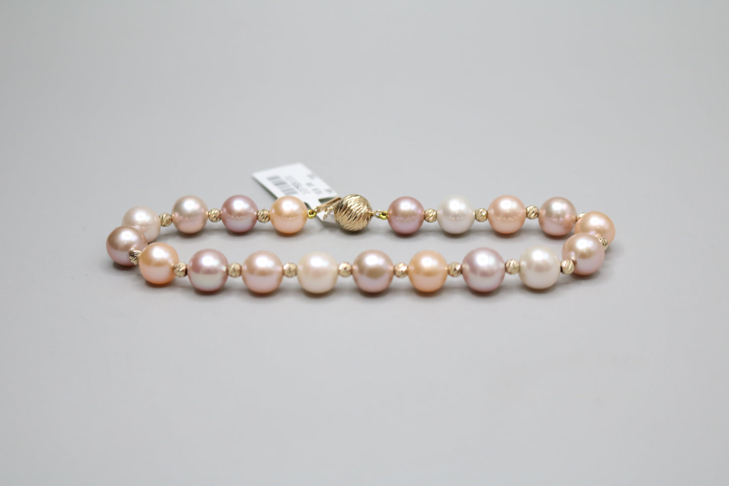 14K Yellow Gold Freshwater Pearl Bracelet (19.5 centimeters or 7.5")