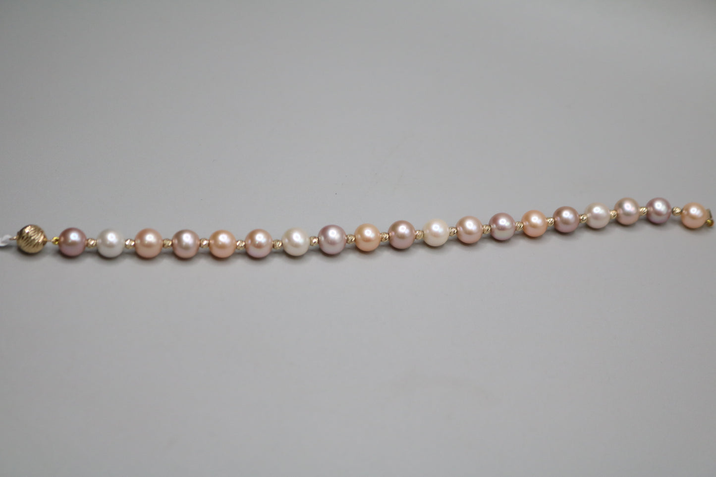 14K Yellow Gold Freshwater Pearl Bracelet (19.5 centimeters or 7.5")