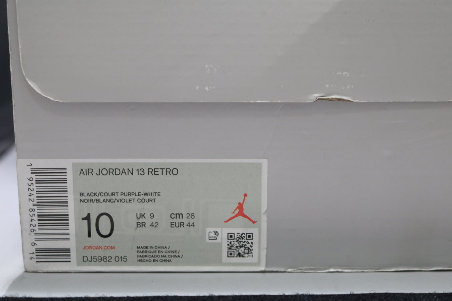 Jordan 13 Retro Court Purple Size 10