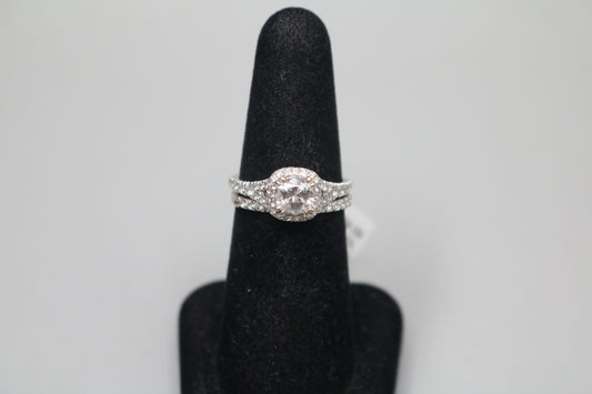 14K White Gold Lab Grown Diamond Engagement Ring Set (2.09 CTW) (Local Purchase Only)