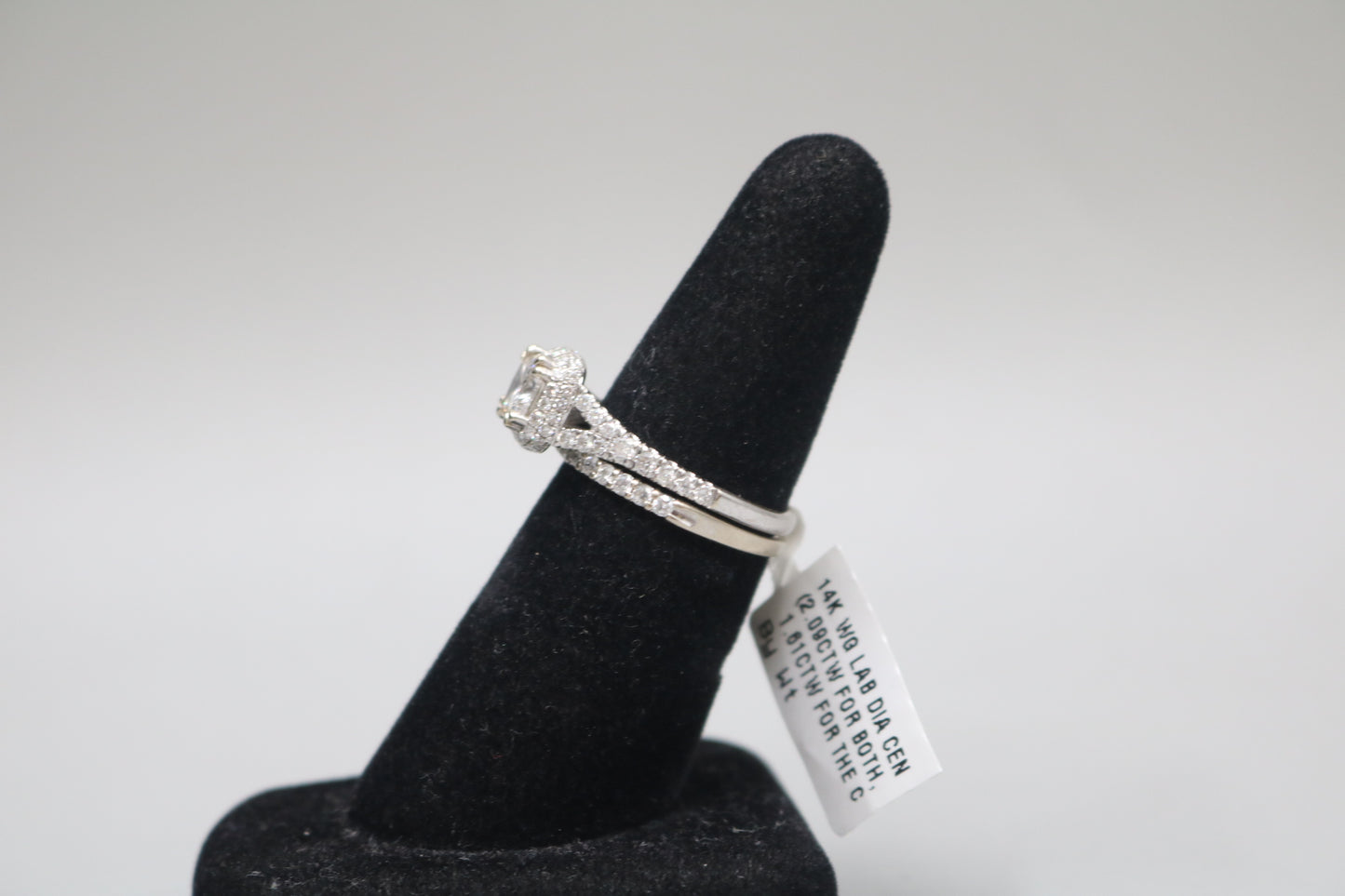 14K White Gold Lab Grown Diamond Engagement Ring Set (2.09 CTW) (Local Purchase Only)
