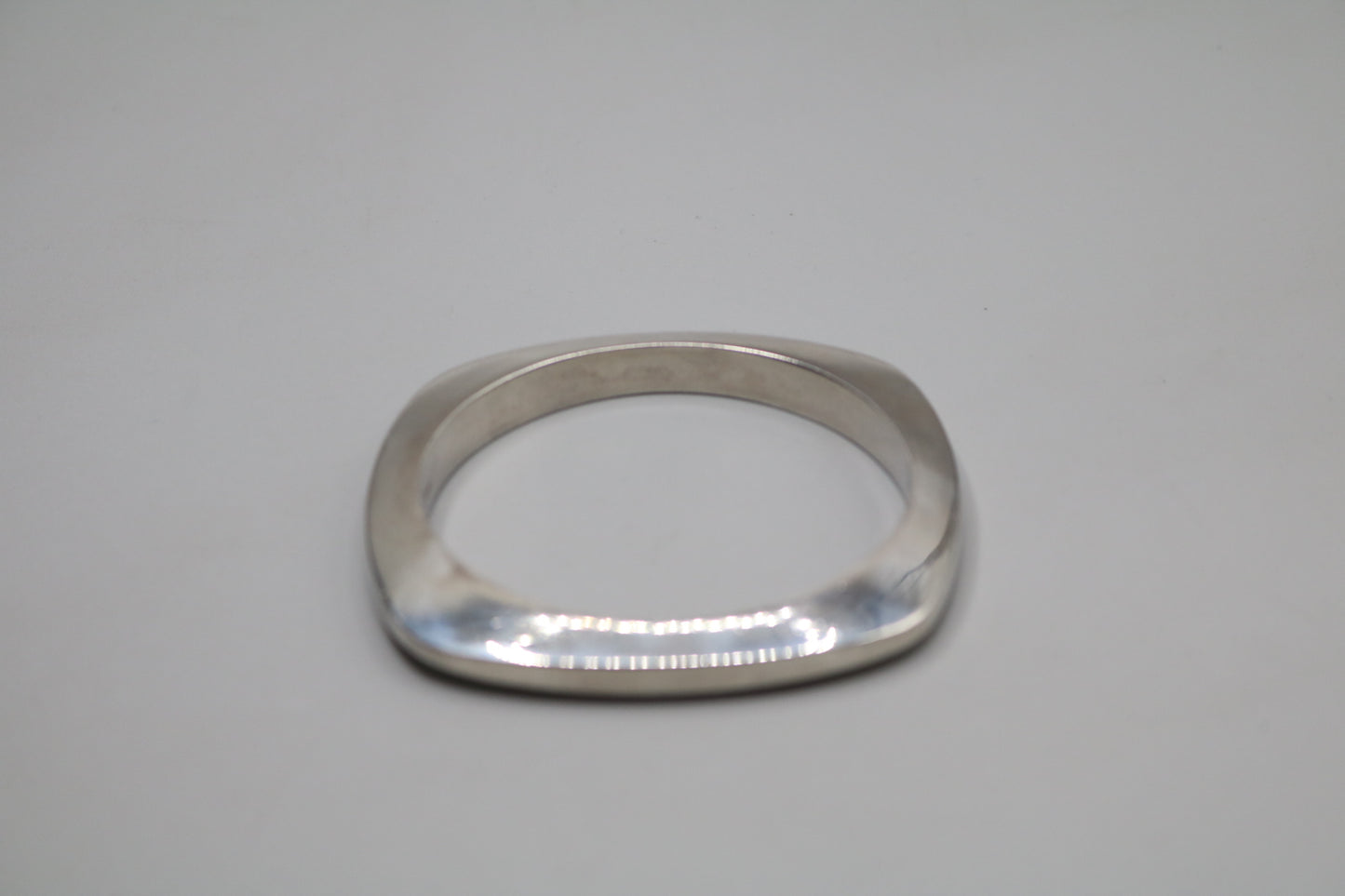 Sterling Silver Square Bangle (45.8 Grams)