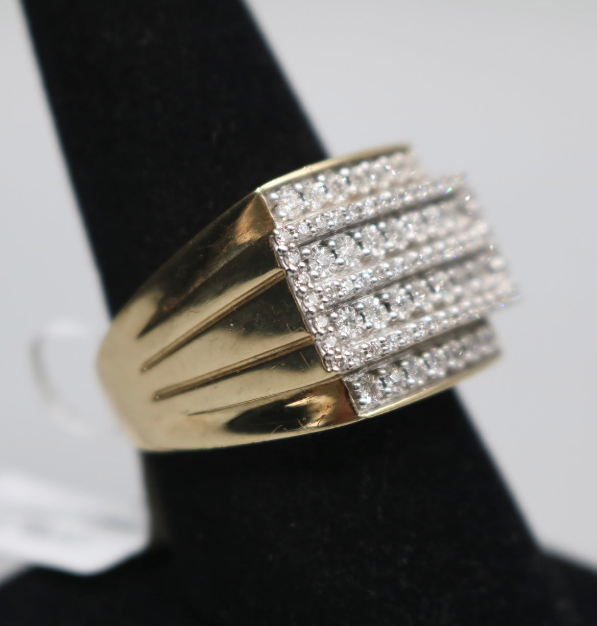 10K Yellow Gold Diamond Cluster Ring (Size 10) (Local pick-up only)