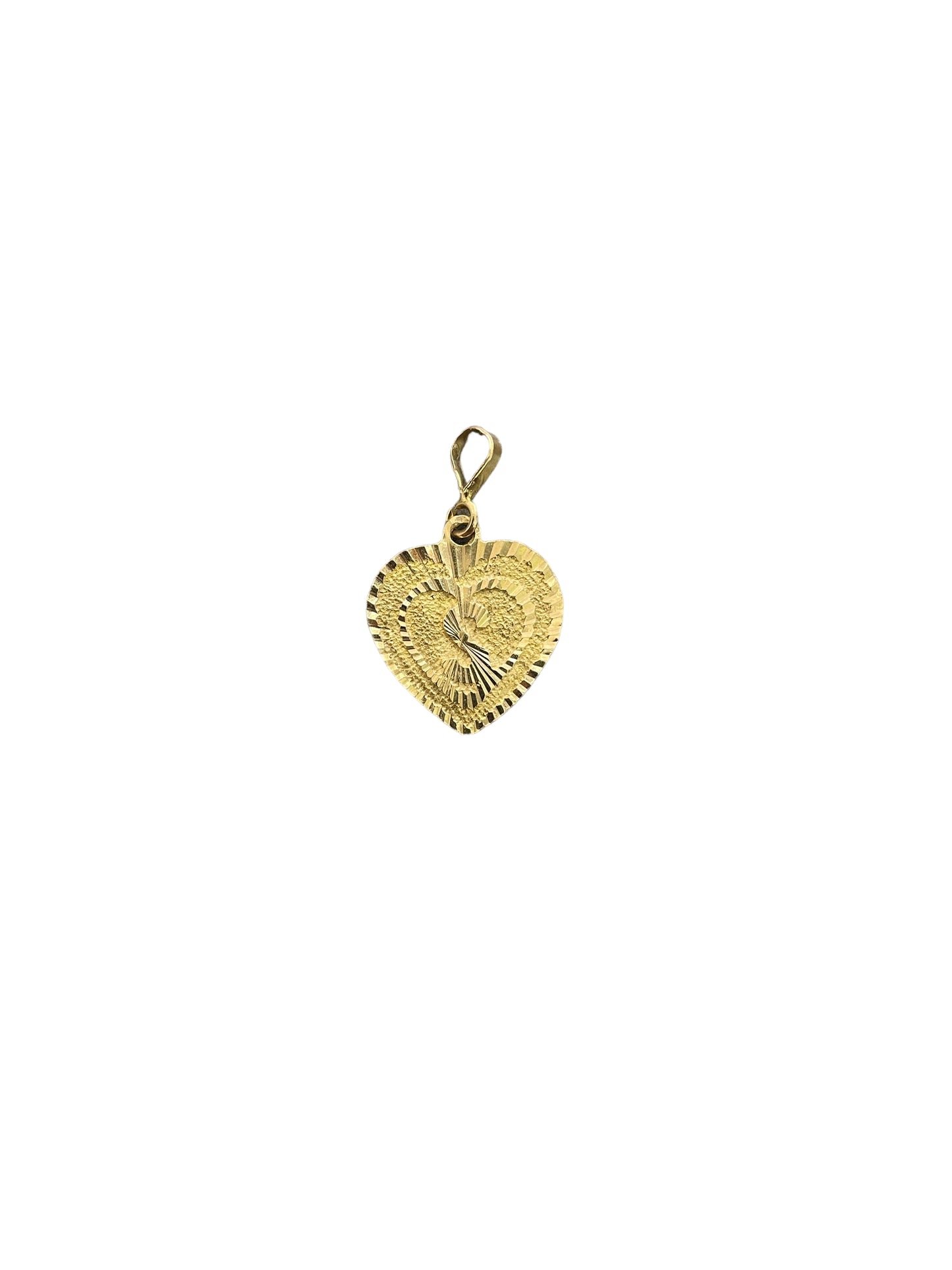 21K Yellow Gold Heart Shaped "S" Charm (1.2 Grams)