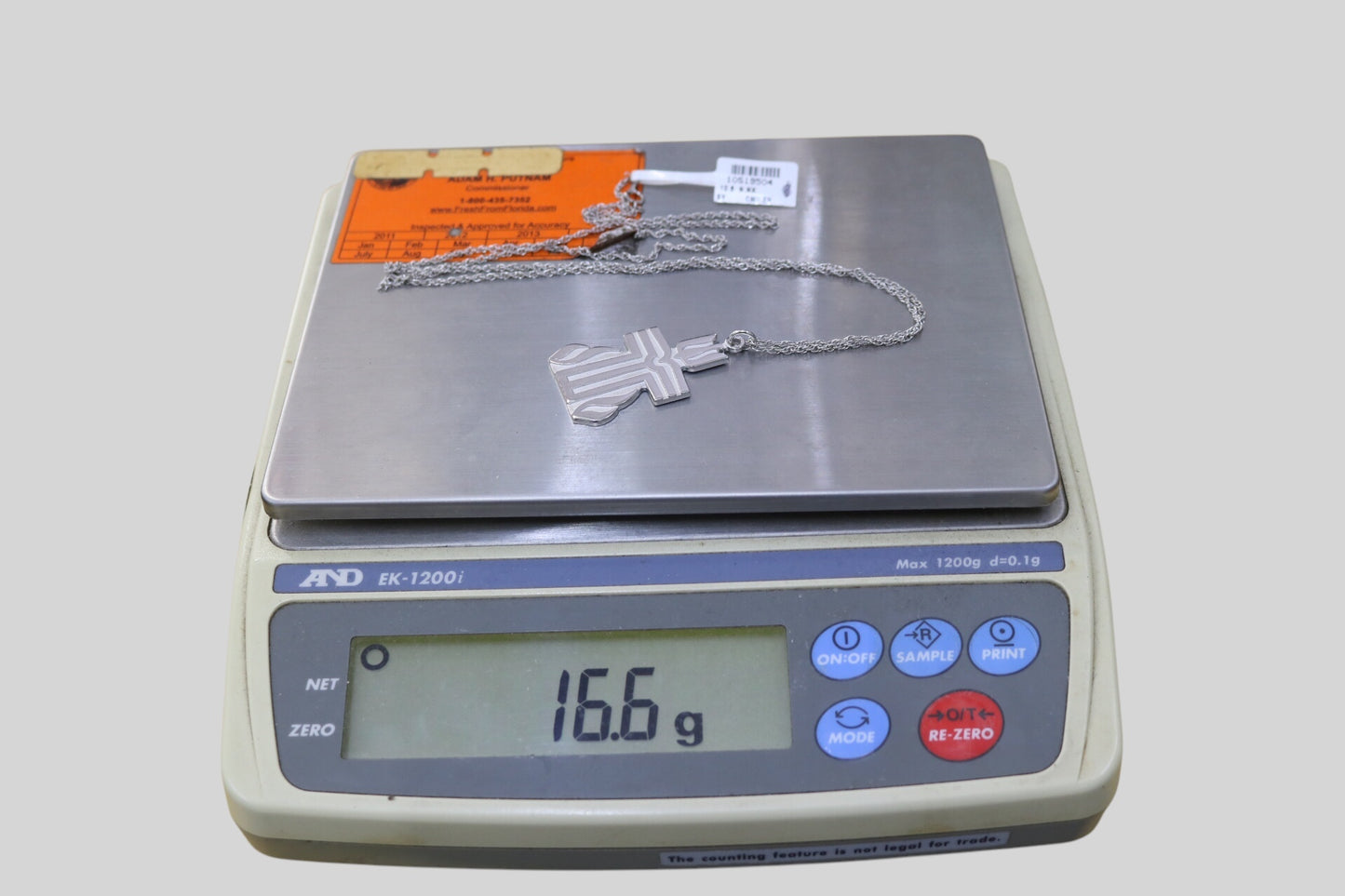 Silver Rope Chain and Silver Cross (30 Inches)