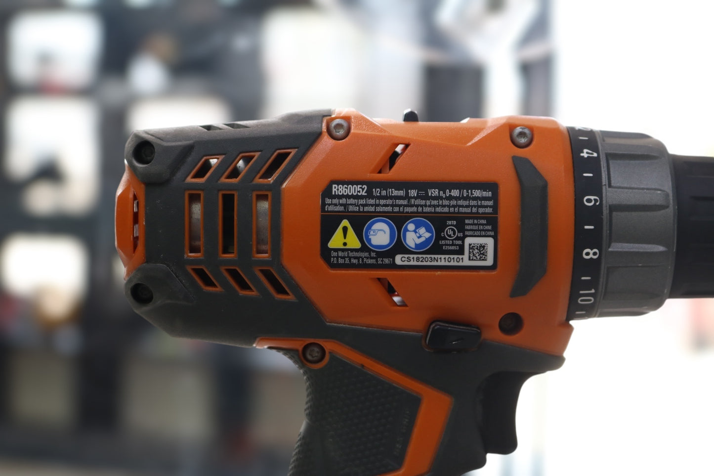 Ridgid Drill Driver R860052 with a Battery