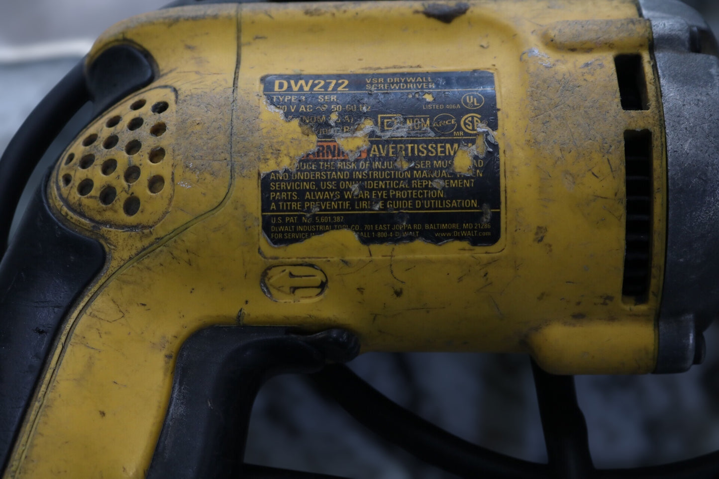 Secondhand Dewalt DW272 Drywall Corded Screwdriver