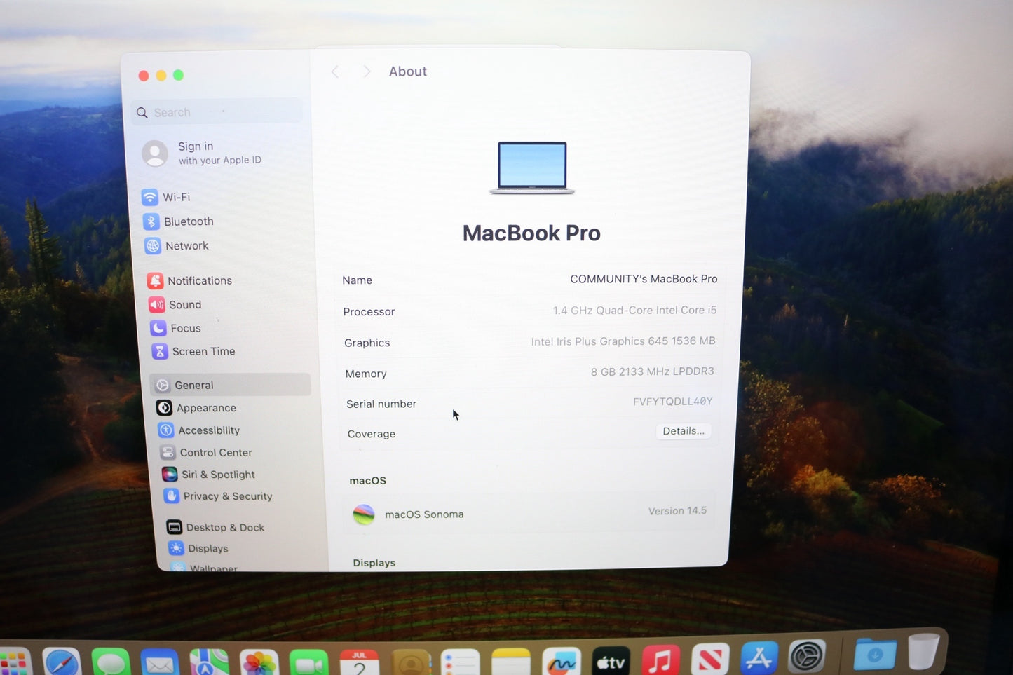 2019 Apple MacBook Pro A2159 13-Inch (8GB, 128 GB SSD) (Please Read)