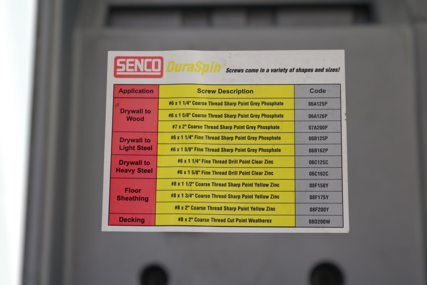 Senco DuraSpin DS200-AC Screwdriver with a Case (Local Pick-up only)