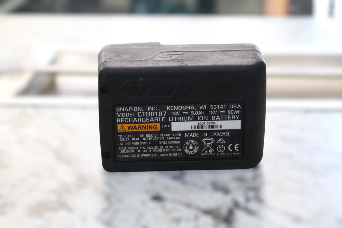 Snap-on CTB8187 18V 5.0Ah Rechargeable Single Battery