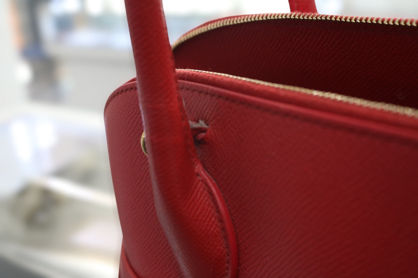 Balenciaga Red Ville Top Handle Crossbody Bag (Please Read)