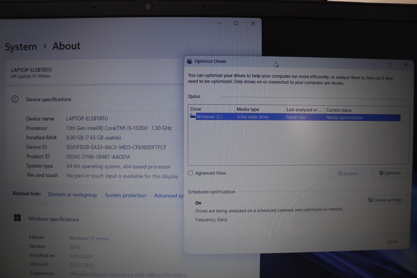 HP 15.6" FHD Intel Core i5-1335U 8GB 256GB 15-fd0025st Windows 11