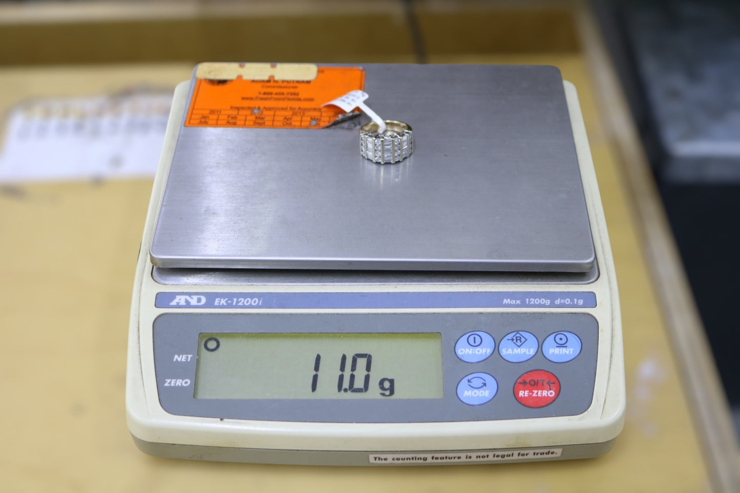 14K Two Tone Gold 7 Row Diamond Ring (1.48 CTW) (Size 7 & 1/4)