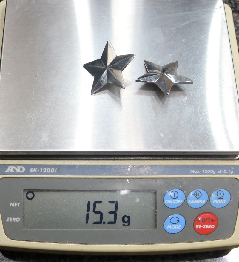 Sterling Silver Star Shaped Earrings (15.3 Grams)