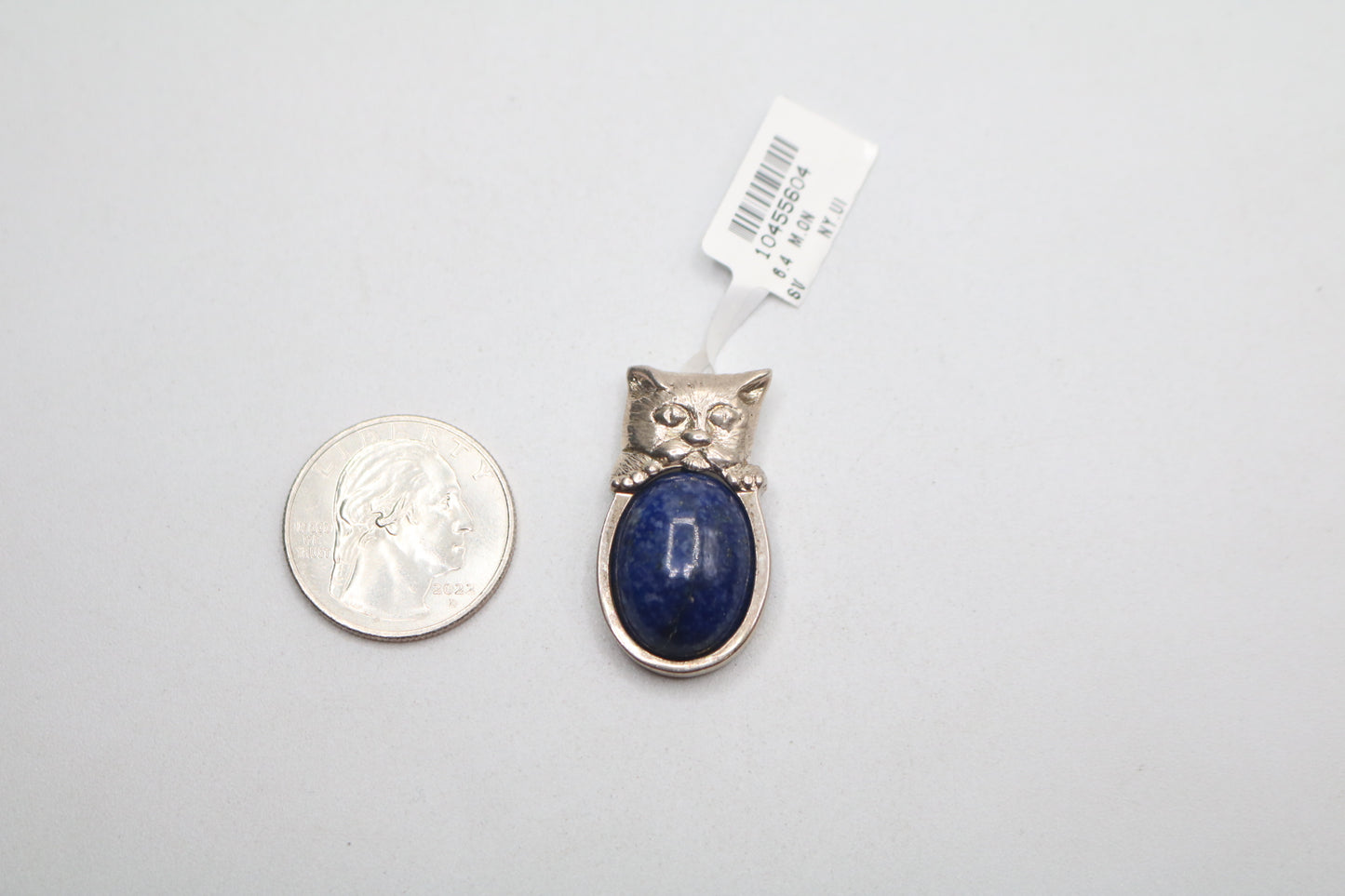 Sterling Silver Fancy Cat Charm (10.1 Grams)