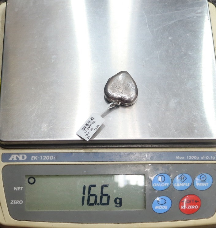 Sterling Silver Heart Charm (16.6 Grams)