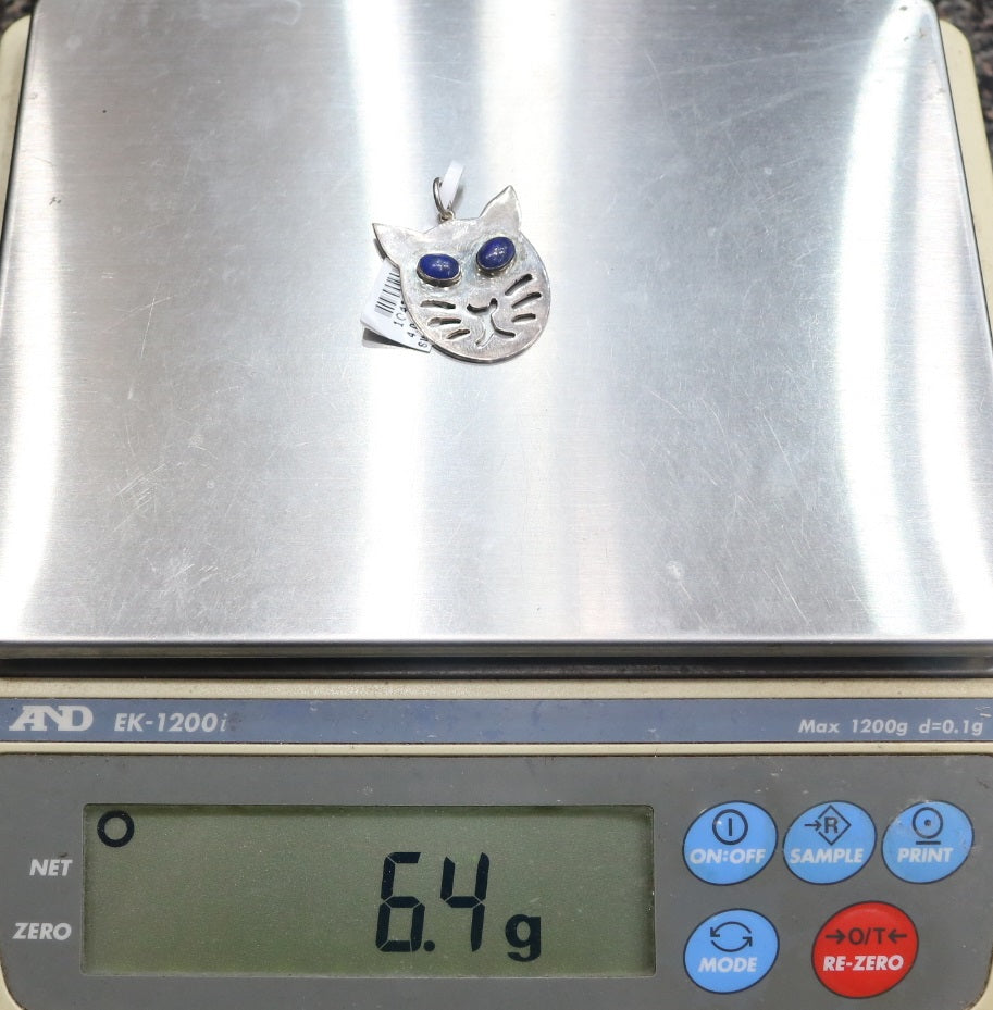 Sterling Silver Kitten Charm (6.4 Grams)