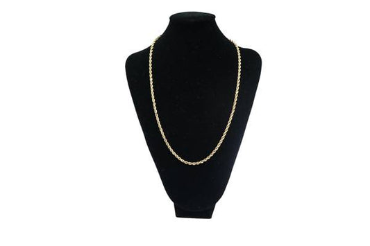 10K Yellow Gold Rope Chain (24 Inches)