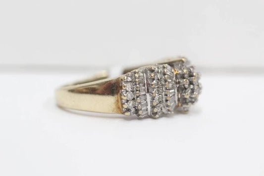 10K Yellow Gold Diamond Cluster Ring (Size 8) Clearance Sale!!!