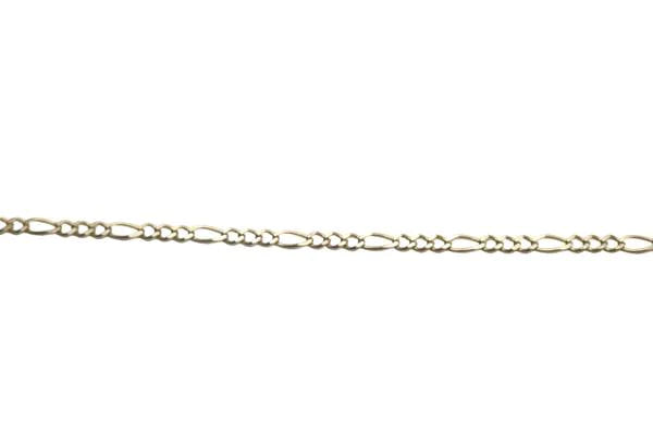 10K Yellow Gold Figaro Style Bracelet (Length 8")