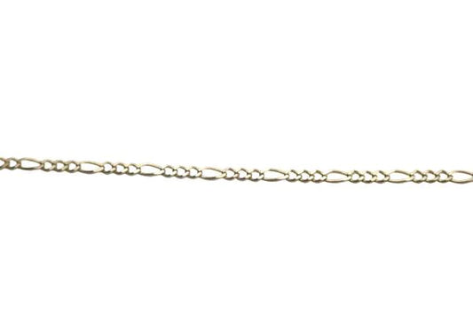 10K Yellow Gold Figaro Style Bracelet (Length 8")
