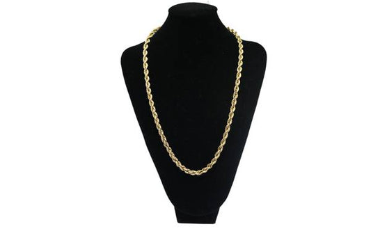 10K Yellow Gold Rope Chain (25 Inches)