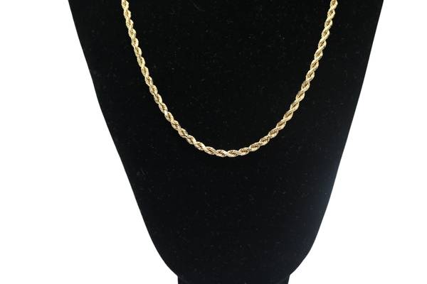 10K Yellow Gold Rope Chain (24 Inches)