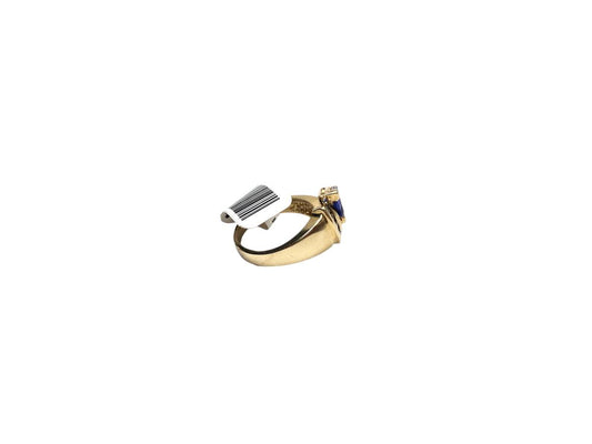 14K Yellow Gold Fancy Purple Stone Ring (Size 7) (0.14 CTW)